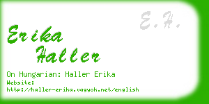 erika haller business card